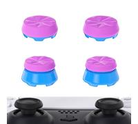 PlayVital Thumbs Pro Hurricane Pulgar Extensor para ps5 Control Tapas de Joysticks Caps Tapones Thumbstick para ps5 Mando-2 Alturas Elevadas, 2 Alturas Medias Cóncava(Púrpura & Celeste)