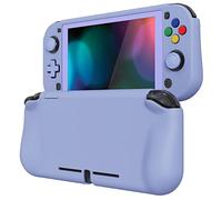 PlayVital ZealProtect Funda Protectora Dura para Nintendo Switch Lite Accesorios Carcasa con Protector de Pantalla & Tapas de Agarre para el Pulgar & Pegatinas de ABXY Dirección Botón(Violeta Claro)
