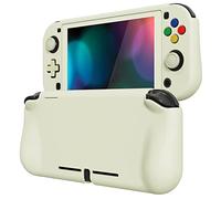 PlayVital ZealProtect Funda Protectora Dura para Nintendo Switch Lite Accesorios Carcasa con Protector de Pantalla & Tapas para el Pulgar & Pegatinas de ABXY Dirección Botón(Amarillo Antiguo)