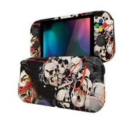 PlayVital ZealProtect Funda Protectora para Nintendo Switch Lite Accesorios Carcasa con Protector de Pantalla&Tapas de Agarre para el Pulgar&Pegatinas de ABXY Dirección Botón(Fantasma del Samurái)