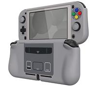 PlayVital ZealProtect Funda Protectora para Nintendo Switch Lite Accesorios Carcasa con Protector de Pantalla&Tapas de Agarre para el Pulgar&Pegatinas de ABXY Dirección Botón(Clásico SNES EU)