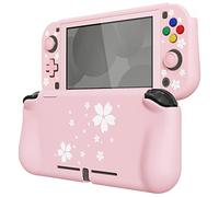 PlayVital ZealProtect Funda Protectora para Nintendo Switch Lite Accesorios Carcasa con Protector de Pantalla&Tapas de Agarre para el Pulgar&Pegatinas de ABXY Dirección Botón(Pétalos de Cerezo Flores)
