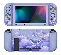 PlayVital ZealProtect Funda Protectora Suave para Nintendo Switch Accesorios Carcasa con Protector de Pantalla & Tapas de Agarre para el Pulgar & Pegatinas de ABXY Dirección Botón(Ballena en Sueño)