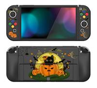PlayVital ZealProtect - Funda Protectora Suave para Nintendo Switch OLED, Flexible, Protector Joycon Grip Cover para Nintendo Switch OLED con Tapas de Agarre para el Pulgar y Tapas de botón ABXY,
