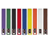 Playwell Cinturón de algodón para artes marciales, color liso, extra largo, para karate, taekwondo de judo, 340 cm o 360 cm, marrón, 340cm