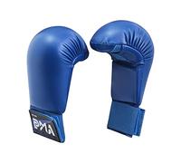 Playwell Guantes de vinilo para competición de karate de artes marciales, color azul (pequeño)