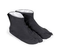 Playwell Martial Arts Tabi de Ninja Calcetines Lona Suela Interior Tabi Botas - Negro, XL