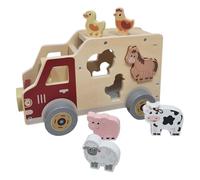 Playwood conformado de madera coche animales de granja juguetes educativos