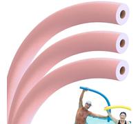 PLAYZOCO Churro de Piscina, Churro natación, Fideos Acuaticos, Fideo Espuma para Nadar, Flexible Apto para niños y Adultos, Flotadores para Piscina, 6 cm diámetro x 150 cm Largo, Rosa, 3 Unidades