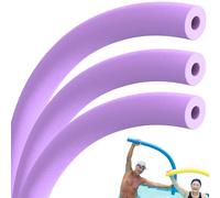 PLAYZOCO Churro de Piscina, Churro natación, Fideos Acuaticos, Fideo Espuma para Nadar, Flexible Apto para niños y Adultos, Flotadores para Piscina, 6 cm diámetro x 150 cm Largo, Morado, 3 Unidades