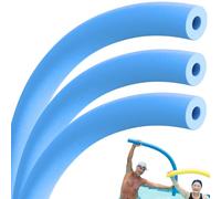 PLAYZOCO Churro de Piscina, Churro natación, Fideos Acuaticos, Fideo Espuma para Nadar, Flexible Apto para niños y Adultos, Flotadores para Piscina, 6 cm diámetro x 150 cm Largo, Azul, 3 Unidades