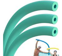 PLAYZOCO Churro de Piscina, Churro natación, Fideos Acuaticos, Fideo Espuma para Nadar, Flexible Apto para niños y Adultos, Flotadores para Piscina, 6 cm diámetro x 150 cm Largo, Verde, 3 Unidades