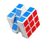 PLAYZOCO Cubo Mágico 3x3, Cubo Mágico avanzado, Cubo Mágico Profesional, Cubo Educativo, Rompecabezas Mágico 3x3, Juguete Educativo, Apto para niños y Adultos - Bordes Blancos