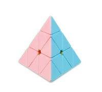 PLAYZOCO Cubo Mágico Triangular 3x3, Cubo Mágico Piramide, Cubo Mágico Profesional, Cubo Educativo, Rompecabezas Mágico 3x3, Juguete Educativo, Apto para niños y Adultos, Color Pastel