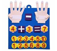 PLAYZOCO Juguetes Montessori para niños de matemáticas, Tablero de Fieltro para Contar Números de Dedo, Juguete Educativo para Niños, Aprendizaje para Niños Pequeños, Matemáticas
