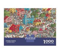 Plaza Ciudad C Puzzles 1000 Piezas De Cartón Grueso Mult Arquitect Col Puzle Clásico Anti Estrés Adultos para Actividad para Sobremesa como Regalo Original 70x50cm/1000pcs