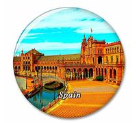 Plaza de España Sevilla Imán de Nevera, imánes Decorativo, abridor de Botellas, Ciudad turística, Viaje, colección de Recuerdos, Regalo, Pegatina Fuerte para Nevera