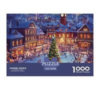 Plaza de la Ciudad de Navidad_1 Material De Papel Resistente Buen Rompecabezas, Apto para Relax En Casa Y Hobbies Personales 52x38cm/1000pcs