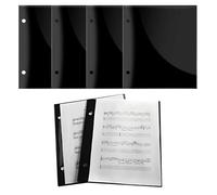 Plaza de música - Carpeta de almacenamiento para puntajes A4 | Mangas de transparentes con bordes reforzados Soporte de acceso fácil para la orquesta de ensayos de banda y uso en el aula