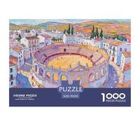Plaza de toros Puzzle De Madera Impermeable DIY Puzzles De 1000 Piezas para Adultos Divertido Rompecabezas para Decoración del Hogar