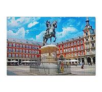 Plaza Mayor de España Madrid Puzzle 1000 Piezas para Adultos Familia Rompecabezas Recuerdo Turismo Regalo