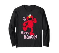 Plaza Sésamo Elmo Happy Dance XOXO Cute Friends Love Heart Manga Larga