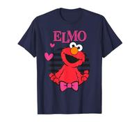 Plaza Sésamo Elmo Happy Love Retro Lindo XOXO Cómic Artwork Camiseta