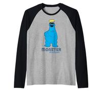 Plaza Sésamo Galleta Monstruo Actitud Cool King Pose Clásico Camiseta Manga Raglan