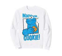 Plaza Sésamo Galletas Monstruo Deliciosas Galletas Feliz Retro Pose Sudadera