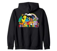 Plaza Sésamo Personaje Arte Buenos Amigos Equipo Pose Clásico Sudadera con Capucha