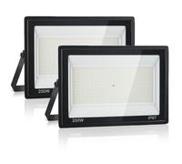 Plazique Foco LED Exterior 200W,Iluminación de Seguridad,7000K Blanco Frío,20000LM Super Brillante,IP67 Impermeable,228 LEDs,Foco de Exterior para Jardín,Patio,Garaje,Taller, Pasillo (2 Piezas)