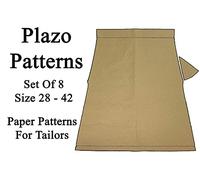 Plazo Pant Paper Cutting Patterns Set of 8 Size 28 to 42 Specially Design By Dileep Tailors And Boutique