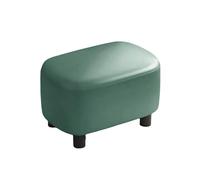 Plazo Pequeño De 12.5 ", con Reposapiés De Asiento Acolchado De Esponja, Silla De Maquillaje Sin Respaldo, Asiento Moderno De Reposapiés De Medio Siglo para Sofá, Do Dark Green