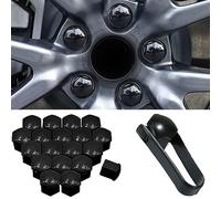 PLCGTNNP 20 Piezas Tapones Tornillos Ruedas Coche para Audi A8 Q2 Q7 Q3 Q5 R8, Tapa Tornillos Tuerca Pernos de Rueda Caperuzas Tornillo Cubiertas Hexagonales Tapones Tornillos,A/Black-19mm