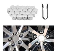 PLCGTNNP 20 Piezas Tapones Tornillos Ruedas Coche para Fiat Ducato 2006-2021, Tapa Tornillos Tuerca Pernos de Rueda Caperuzas Tornillo Cubiertas Hexagonales Tapones Tornillos,C/Silver-21mm