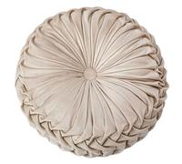 PLCIVSA Cojín de Plisado Cosido a Mano para Respaldo de Cintura, Cojín de Apoyo Lumbar para Sofá, Cama, Suelo, Silla de Oficina(Beige Claro,38cm)