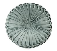 PLCIVSA Cojín de Plisado Cosido a Mano para Respaldo de Cintura, Cojín de Apoyo Lumbar para Sofá, Cama, Suelo, Silla de Oficina(Light Green,Diameter: 35cm)