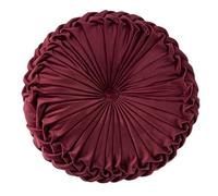 PLCIVSA Cojín de Plisado Cosido a Mano para Respaldo de Cintura, Cojín de Apoyo Lumbar para Sofá, Cama, Suelo, Silla de Oficina(Deep Red,38cm)