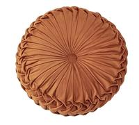 PLCIVSA Cojín de Plisado Cosido a Mano para Respaldo de Cintura, Cojín de Apoyo Lumbar para Sofá, Cama, Suelo, Silla de Oficina(Naranja,38cm)