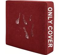 PLCIVSA Funda De Cojín Exterior Resistente Al Agua Tela Oxford Fundas De Repuesto con Cremallera para Jardín Terraza Balcón Sofá Palets Protector De Asiento(Rojo,55x55x5cm)