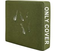 PLCIVSA Funda De Cojín Exterior Resistente Al Agua Tela Oxford Fundas De Repuesto con Cremallera para Jardín Terraza Balcón Sofá Palets Protector De Asiento(Verde,48x48x5cm)