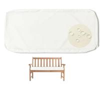 PLCIVSA Impermeable Funda Cojín Silla Jardín Exterior - 8cm Grosor - Funda Reemplazo con Cremallera Antideslizante para Terraza y Jardín Cocina(Beige,130x55cm/51x22in)