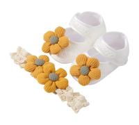 PLCPDM 1 juego de diadema para bebé que aprende a caminar con gorro, adorable diadema con diseño de flores y cómodo para bebés y niñas