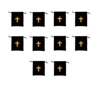 PLCPDM 10 bolsas de terciopelo con cordón para rosario para uso versátil en joyería y embalaje de regalo, exquisita mano de obra, bolsas con cordón