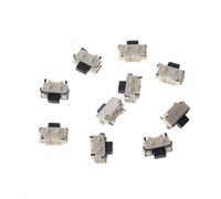 PLCPDM 10 Piezas / 1 Juego de botón táctil Lateral Interruptor táctil 2x4x3, 5 mm Interruptor de botón interruptores de Seguridad eléctricos automáticos Bombilla de lámpara Control de Palanca de