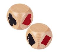 PLCPDM 2 unidades de dados marcadores dobles activos tamaño 4 cm / 1, 57 pulgadas indicadores Euchre cubos de madera para juegos de mesa y reuniones familiares Excelente para tarjeta de puente