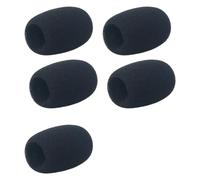 PLCPDM 5 fundas de espuma para micrófono, esponjas de alta densidad, protectores de parabrisas, ruido de fondo, reuniones de negocios, conferencias, etc