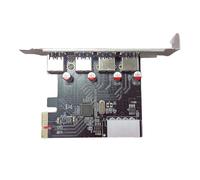 PLCPDM Adaptador de tarjeta de expansión PCIE USB 3.0 PCIE Extensor externo PCIE de 4 puertos USB 3.0 para equipos de escritorio, PC de escritorio, tarjeta de expansión USB