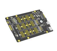 PLCPDM Adaptador Discos SOID para NVME A SFF 8654 8611 3 Puertos Conversión Sin Problemas Adaptador Placa Principal Transferencia Datos Velocidad
