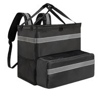 PLCPDM Bolsa de pizza ventilada, cinta meditativa, seguridad nocturna, bolsa de pizza de tela universitaria con compartimentos